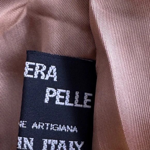 Vera Pelle Cognac Suede Skirt - Picture 2 of 4